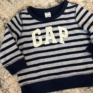 GAP Kids Navy and White Striped 12-18 mo. Boys Sweatshirt!